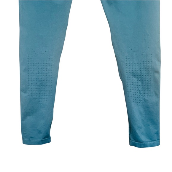 Gymshark Teal Sweat Seamless Sculpt Leggings SZ XXL Workout Gym Stretch Support - Picture 5 of 6